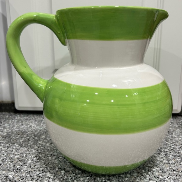 Green & White Decorative Pitcher - Picture 2 of 6
